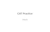 CAT Practice Merit. Question One Simplify Question One a