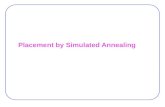 Placement by Simulated Annealing. Simulated Annealing  Simulates annealing process for placement  Initial placement −Random positions  Perturb by block