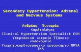 Secondary Hypertension: Adrenal and Nervous Systems Ανδρέας Πιτταράς Καρδιολόγος Καρδιολόγος Clinical Hypertension Specialist ESH Υπερτασικό