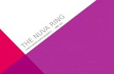 THE NUVA RING CHRISTOPHER ROSS DESANTO BME 281. WHAT IS THE NUVA RING? -Vaginal Contraceptive -Made in the Netherlands -American FDA Approval July 2003.