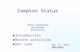 Compton Status ►Introduction ►Recent activities ►Out Look Tohru Takahashi Hiroshima University May 14 2014 AWLC2014.