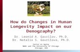 How do Changes in Human Longevity Impact on our Demography? Dr. Leonid A. Gavrilov, Ph.D. Dr. Natalia S. Gavrilova, Ph.D. Center on Aging NORC and The.