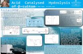 Acid Catalysed Hydrolysis of β -sultam Vicky Sutcliffe Supervisors; Prof Mike Page, Dr Andy Laws Studies are currently being carried out in a European.