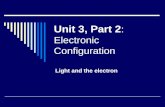 Unit 3, Part 2 : Electronic Configuration Light and the electron.