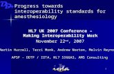 Ι 1 Progress towards interoperability standards for anesthesiology HL7 UK 2007 Conference – Making Interoperability Work November 22 nd, 2007 Martin Hurrell,