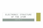 CHAPTER 6 ELECTRONIC STRUCTURE OF THE ATOM. COULOMB’S LAW (POTENTIAL ENERGY FORM)