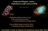 Compressed baryonic matter - Experiments at GSI and at FAIR Outline: Probing dense baryonic matter (1-3 ρ 0 )  The nuclear equation-of-state  In medium.