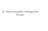 1 β- Adrenoceptor Antagonist Drugs. 2 The β -receptor–blocking drugs differ in their relative affinities for β 1 and β 2 receptors. Some have a higher.