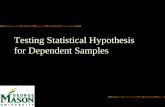 1 Testing Statistical Hypothesis for Dependent Samples