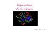 Protein evolution The role of domains Alice Skoumalová.