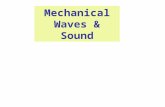 Mechanical Waves & Sound. Wave Motion Waves are caused by.