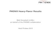 PHENIX Heavy-Flavor Results Matt Snowball (LANL) on behalf of the PHENIX collaboration Hard Probes 2015.