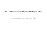The thermodynamics of the solubility of borax Determination of ΔH° and ΔS°