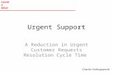 Lean6σ GOLD Urgent Support A Reduction in Urgent Customer Requests Resolution Cycle Time Charles Hollingsworth.