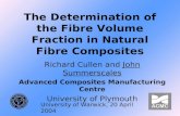 The Determination of the Fibre Volume Fraction in Natural Fibre Composites Richard Cullen and John Summerscales Advanced Composites Manufacturing Centre.