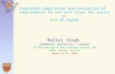 Completed compilation and evaluation of experimental Pn and half-lives for nuclei in Z=2-28 region Balraj Singh (McMaster University, Canada) 2 nd RCM.