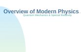 Overview of Modern Physics Quantum Mechanics & Special Relativity.
