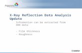 X-Ray Reflection Data Analysis Update Information can be extracted from XRR data: - Film thickness - Roughness.