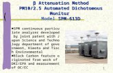 1 β Attenuation Method PM10/2.5 Automated Dichotomous Monitor SPM-613D β Attenuation Method PM10/2.5 Automated Dichotomous Monitor Model SPM-613D ■SPM