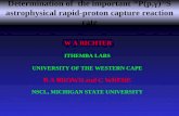 W A RICHTER ITHEMBA LABS UNIVERSITY OF THE WESTERN CAPE B A BROWN and C WREDE NSCL, MICHIGAN STATE UNIVERSITY Determination of the important 30 P(p,γ)