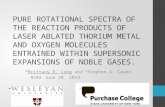 PURE ROTATIONAL SPECTRA OF THE REACTION PRODUCTS OF LASER ABLATED THORIUM METAL AND OXYGEN MOLECULES ENTRAINED WITHIN SUPERSONIC EXPANSIONS OF NOBLE GASES.