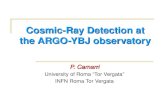 Cosmic-Ray Detection at the ARGO-YBJ observatory P. Camarri University of Roma “Tor Vergata” INFN Roma Tor Vergata.