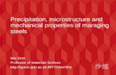 Precipitation, microstructure and mechanical properties of maraging steels Wei SHA Professor of Materials Science .