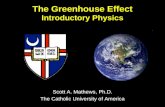 The Greenhouse Effect Introductory Physics Scott A. Mathews, Ph.D. The Catholic University of America
