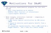 SNuMI (>1MW) SNuMI 1 Motivations for SNuMI The neutrino experimental program for the next decade –NOνA (long baseline νμ→νe search) –MINERνA (Main Injector.