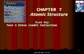 Chem 105 Chpt 7 Lsn 21 1 CHAPTER 7 Atomic Structure Road Map Test 2 Extra credit Collection Road Map Test 2 Extra credit Collection.