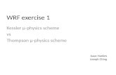 WRF exercise 1 Kessler μ-physics scheme vs Thompson μ-physics scheme Isaac Hankes Joseph Ching.