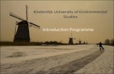 Kinderdijk University of Environmental Studies Introduction Programme.