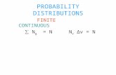 PROBABILITY DISTRIBUTIONS FINITE CONTINUOUS ∑ N g = N N v Δv = N.
