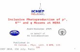 1 Inclusive Photoproduction of ρº, K*º and φ Mesons at HERA Andrei Rostovtsev (ITEP)  on behalf of H1 Collaboration Published in H1 Collab., Phys. Lett.