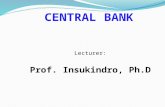 CENTRAL BANK Lecturer: Prof. Insukindro, Ph.D. CONCEPT OF CENTRAL BANK - Hegemonic system - Non profit institution THEORY OF CENTRAL BANK A B C D m n.