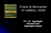 1 Frank & Bernanke 4 th edition, 2009 Ch. 13: Aggregate Demand and Aggregate Supply