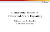 1 Conceptual Issues in Observed-Score Equating Wim J. van der Linden CTB/McGraw-Hill.