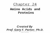 Chapter 24 Amino Acids and Proteins Created By Prof. Gary F. Porter, Ph.D. Copyright © 2014 by John Wiley & Sons, Inc. All rights reserved.