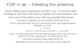 FDP in air â€“ Feeding the antenna Given 288© input impedance of FDP in air, a common feed strategy is 300 ohm twin-lead or ladder line transmission line