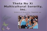 Theta Nu Xi Multicultural Sorority, Inc.. Who are we?