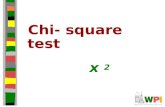 Chi- square test x 2. Chi Square test Symbolized by Greek x 2 pronounced “Ki square” A Test of STATISTICAL SIGNIFICANCE for TABLE data.