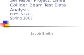 Semester Project: Linear Collider Beam Test Data Analysis PHYS 5326 Spring 2007 Jacob Smith.