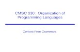 CMSC 330: Organization of Programming Languages Context-Free Grammars