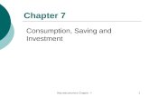 Macroeconomics Chapter 71 Consumption, Saving and Investment Chapter 7