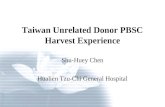 Taiwan Unrelated Donor PBSC Harvest Experience Shu-Huey Chen Hualien Tzu-Chi General Hospital.