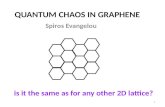 QUANTUM CHAOS IN GRAPHENE Spiros Evangelou is it the same as for any other 2D lattice? 1.