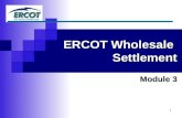 1 ERCOT Wholesale Settlement Module 3. 2 BENA iq = -1 * (£ (RI iz + LI iz + URC iz + MISD iz + MISR iz ) z + TCRPAY Bei + £ CSC Bei ) * LRS iq Can you