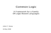 Common Logic A Framework for a Family Of Logic-Based Languages John F. Sowa 19 May 2008.