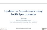 Update on Experiments using SoLID Spectrometer Yi Qiang for SoLID Collaboration Hall A Collaboration Meeting Dec 16, 2011.