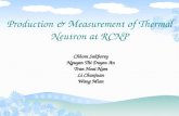 Production & Measurement of Thermal Neutron at RCNP Chhom Sakborey Nguyen Thi Duyen An Tran Hoai Nam Li Chunjuan Wang Mian.